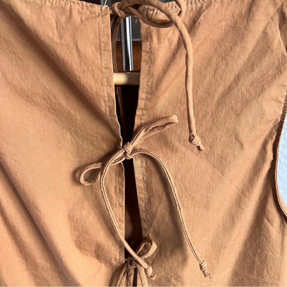 Cute brown Frill hem top from Mango size 2 - Picture 2 of 5